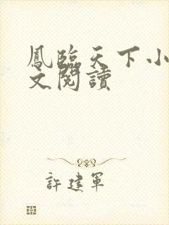 凤临天下小说全文阅读