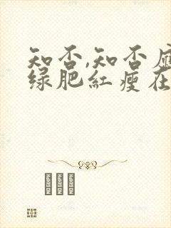 知否,知否应是绿肥红瘦在线观看