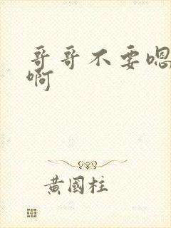 哥哥不要嗯嗯啊啊封面