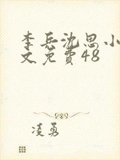 李兵沈思小说全文免费48封面