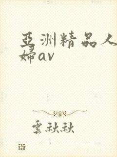 亚洲精品人妻少妇av