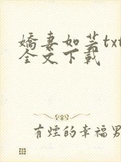 娇妻如芸txt全文下载封面