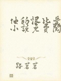 他的恨比爱长久小说免费阅读