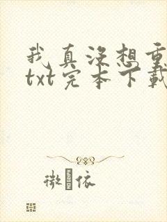 我真没想重生啊txt完本下载
