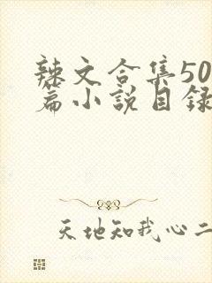 辣文合集500篇小说目录封面