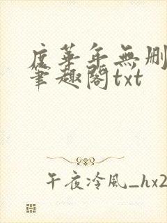 度华年无删减版笔趣阁txt封面