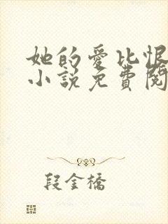 她的爱比恨长久小说免费阅读