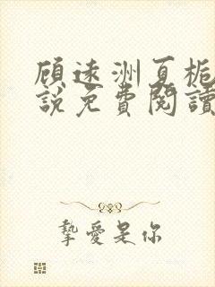 顾远洲夏栀栀小说免费阅读最新章节封面