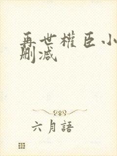 再世权臣小说无删减封面