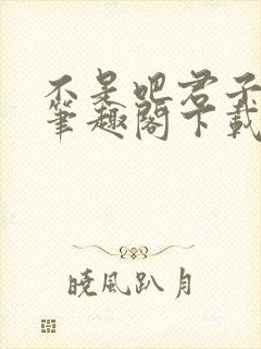 不是吧君子也防笔趣阁下载封面