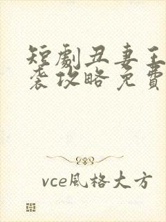 短剧丑妻王妃逆袭攻略免费观看