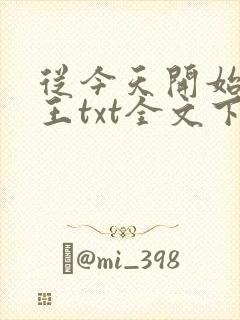 从今天开始做藩王txt全文下载