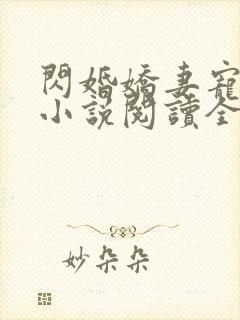 闪婚娇妻宠上天小说阅读全文