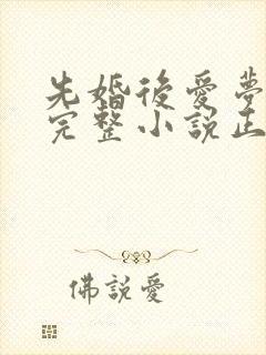 先婚后爱梦筱二完整小说正确顺序