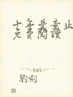 十年爱意止小说免费阅读