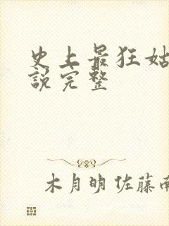 史上最狂姑爷小说完整