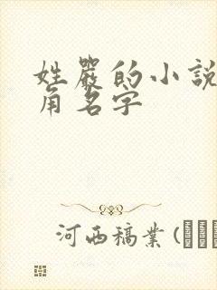 姓严的小说男主角名字