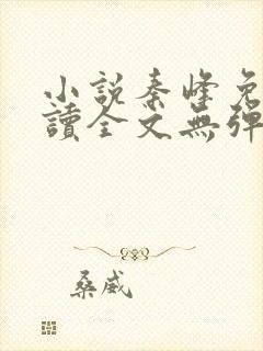 小说秦峰免费阅读全文无弹窗