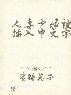 人妻少妇被猛烈插入中文字幕