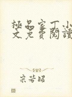 极品家丁小说全文免费阅读笔趣阁