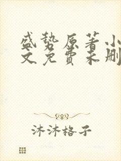 盛势原著小说全文免费未删减