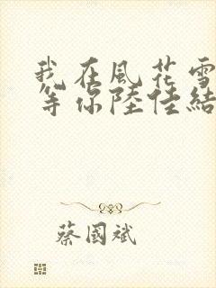 我在风花雪月里等你陆佳结局