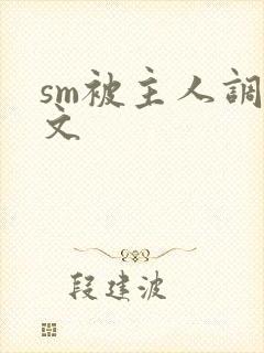 sm被主人调教文封面