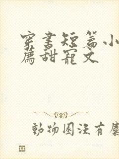 穿书短篇小说推荐甜宠文