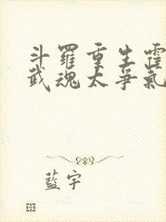 斗罗重生霍雨浩武魂太争气了笔趣阁