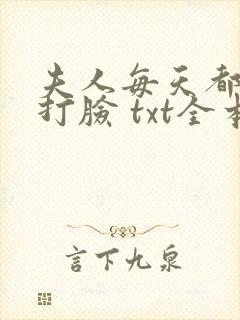 夫人每天都在线打脸 txt全本