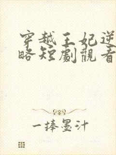 穿越王妃逆袭攻略短剧观看全封面