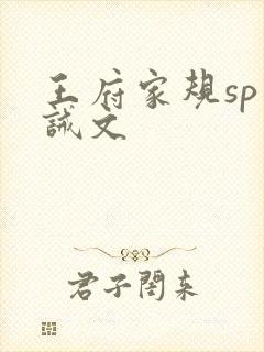 王府家规sp训诫文
