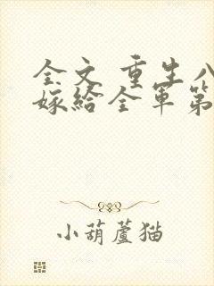 全文 重生八零嫁给全军第一硬汉