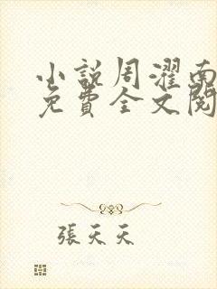 小说周濯南景棠免费全文阅读封面