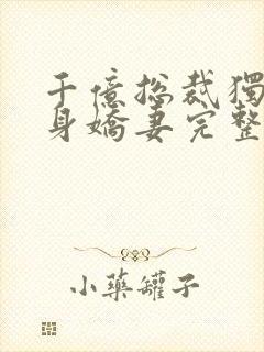 千亿总裁独宠替身娇妻完整版小说