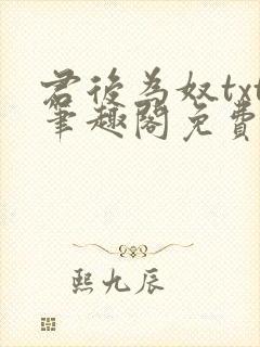 君后为奴txt笔趣阁免费阅读