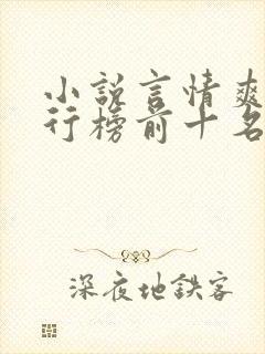 小说言情爽文排行榜前十名