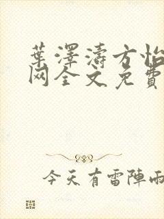 叶泽涛方怡梅全网全文免费阅读