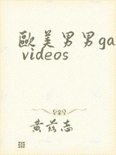 欧美男男gay videos