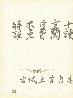 时不虞言十安小说免费阅读封面