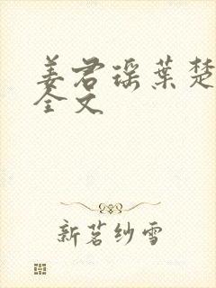 姜君瑶叶楚阅读全文