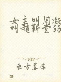 女主叫周凝男主叫赵靳堂的小说