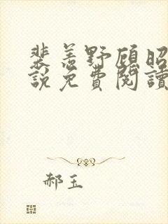 裴羡野顾昭宁小说免费阅读最新章节封面