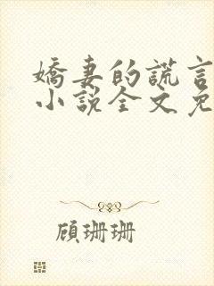 娇妻的谎言小楠小说全文免费阅读