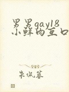 男男gay18小鲜肉互口