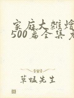 家庭大杂烩小说500篇全集免费阅读