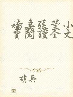 娇妻张莹小说免费阅读全文封面