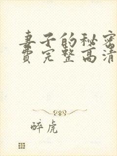 妻子的秘密4免费完整高清电视剧在线