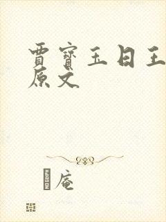 贾宝玉日王夫人原文