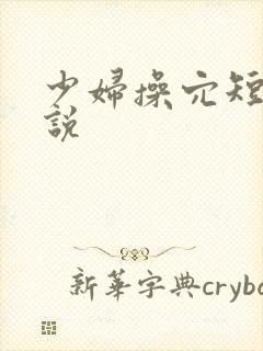 少妇操穴短篇小说